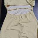 Women's Summer Sexy Sleeveless Backless Solid Paghetti Strap Dress, M