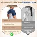 Comfytemp Shoulder Heating Pad Microwavable for Rotator Cuff, Wearable Microwave Moist Heating Pad, Shouder Wrap for Frozen Shoulder Relief, Recovery Items for Women Seniors (M/L)