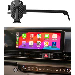 Phone Holder Mount for Kia Carnival Accessories 2025 2026 Navigation Screen Car Cell Phone Mount for Kia Carnival LX LXS EX SX Prestige Smartphones Interior 360 Degree Rotation(with 12.3-Inch Screen)