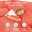 Body Pillowcases Set of 2-20x54 Long Body Pillow Case - Soft Body Pillow Cover for Sleeping & Side Sleepers - Comfy, Wrinkle & Fade Free - Machine Washable w/Envelope Enclosure Coral