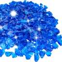 LIYYOO Fire Glass Rocks for Fire Pit,1/2 Inch 10 Pounds Cobalt Blue Fire Glass for Outdoors and Indoors Fire Pit Table Fireplace, Vase Fillers and Landscaping.