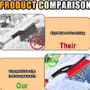 27" Snow Brush and Ice Scrapers for Car Windshield and Window, Detachable Winter Snow Remover Ice Shovel Tool with Ergonomic Foam Grip & No Scratch Bristles, Car Accessories for Truck SUV (Red)