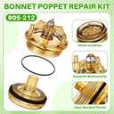 Chunful 2 Set 905-212 Bonnet Poppet and 905-052 765 Check Valve Assembly Repair Kit Include Check Valve Spring Retainer and Holder Compatible with Febco 1" and 1 1/4" Model 765 Pressure Vacuum Breaker