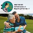 6 x Golf Ball Marker, Funny Golf Hat Clip with Enamel Magnetic Ball Marker, Happy Gilmore Golf Accessories for Men and Women Golfers