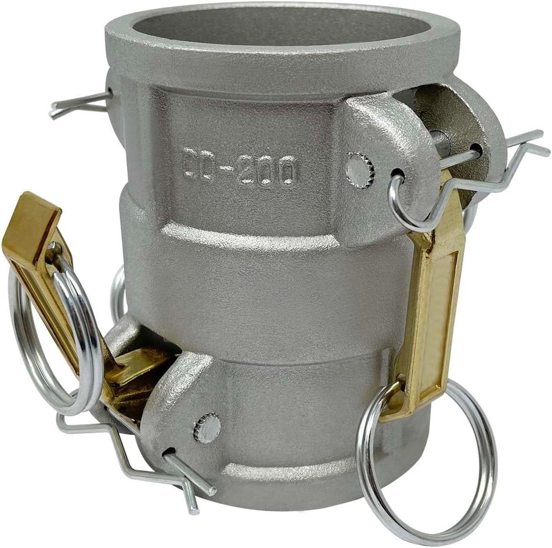 Gloxco Aluminum Type DD Cam and Groove Spool Coupler, 2" Female Camlock x 2" Female Camlock (CAM-20-DD-AL)