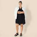 2 x Amazon Essentials Women's Sleeveless Woven Shift Dress (X-Large, Black)