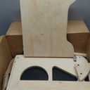 4-in-1 Toddler Kitchen Step Stool, Foldable Learning Standing Tower with Blackboard, Wooden Kitchen Stool Helper for Kids, 1-3 Year Old Boy Girl Gifts