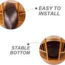 BESPORTBLE Birdcage Bath Tray Cockatiel Gazebo Bowl Round Container Bath Tub Dog Bathing Feeder Birdcages Budgie Parrot Bird Bath for Canary Cage Birdbath Pond Black Plastic