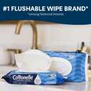 Cottonelle Fresh Feel Flushable Wet Wipes, Adult Wet Wipes, 8 Flip-Top Packs, 42 Wipes Per Pack (336 Total Wipes), Packaging May Vary