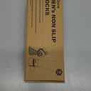 Muezna Men's Non-Slip Yoga Socks, Anti-Skid Pilates, Barre, Bikram Fitness Hospital Slipper Socks with Grips (6-9, Ankle Style White - 3 Pairs)