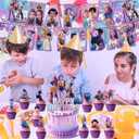 Happy birthday banner supplies decoration letter balloons pink girl's school classroom decoration, fan meeting, birthday party, etc (Style 2)