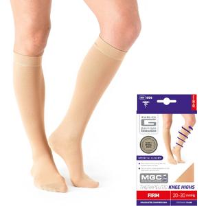 Neo G Therapeutic Compression Socks for Women 20-30 mmhg knee high - for spider or varicose veins, swollen legs, feet, ankles, edema. Closed or Open Toe Compressions Socks for Women (X-Large, Polyamide, Elastane)