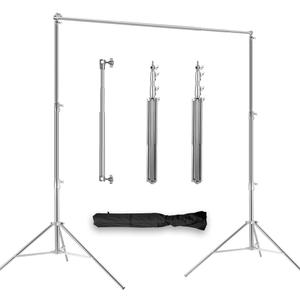 Stainless Steel Backdrop Stand 9.5ftx10ft Photo Stand for Backdrop Video Adjustable Background Support Stands for Portrait & Studio Photography, Photoshoot, Parties, Baby Shower, Birthday, Wedding (Silver)