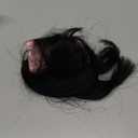 EINAEY Clip in Bangs, 100% Real Human Hair Natural Black Fake Bangs Clip in Hair Extensions French Bangs Fringe with Temples Hairpieces for Women Curved Curtain Bangs for Daily Wear