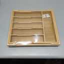Lifewit Silverware Drawer Organizer, Expandable Utensil Tray for Kitchen, Flatware and Cutlery Holder, Wood Adjustable Storage for Spoons Forks Knives, 13-22x15/ 33-56x38cm, Natural