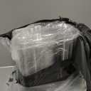 200 Pack Clear Clamshell Take Out Tray 6 x 6 x 3.15 Inch Plastic to go Containers, Disposable Takeout Hinged Boxes with 200pcs Hand Made Tags for Dessert, Cakes, Salads, Hamburger, Sandwiches