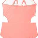 Century Star Girls' One Piece Swimsuits Bathing Suits Teens One Piece Swimwear Cut Out Crossback Sport Teen Kids 10-15 Years