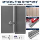 Lounsweer 6 Pack PVC Bathroom Privacy Strip, 29.5 x 0.3 x 1.4 Inch, Grey