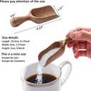 Wooden Scoops for Canisters 3PCS Small Wooden Scoop Acacia Wood Scoops for Jars Mini Coffee Scoops for Canisters for Ground Coffee Scoop for Seasoning Bath Salt Laundry Shovel-Multipurpose