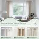 Hei!Dear 2 Pack Blackout Curtain Rod for Windows 48 to 84 inch (4-7Ft), Wrap Around Room Darkening Curtain Rods, 5/8" Samll Adjustable Modern Decorative Window rod,White