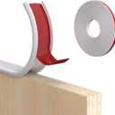 U-Shape Edge Banding, 1 inch x 20ft Edge TPE Self Adhesive Veneer Edging Trim Flexible Edge Protector, Strip for Countertop Cabinets Table Restoration Shelves, White