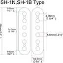 Pickup Stickers for Humbucker // Seymore Duncan SH-1 - Black
