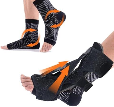 Veracon Plantar Fasciitis Night Splint,Upgrade 3 Adjustable Plantar Fasciitis Relief Brace,Adjustable Aluminum Bar Inside, for Pain Relief Fasciitis, Achilles Tendonitis