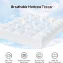 ABENE King Size Mattress Topper for Back Pain Relief, Extra Thick Mattress Pad Pillowtop, Soft Plush Mattress Cover Bed Topper with Deep Pocket, Overfilled Down Alternative Filling, White