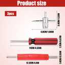 3Pcs Tire Valve Stem Removal Tool, 4 in 1 Double Single Head Valves Puller, Multi Function Tire Repair Tools, Tire Valve Stem Installation Tools Kit for Bicycle Car Motorcycle Trucks Tire Repair