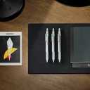 rOtring 600 3-in-1 Multicolor Pen and Mechanical Pencil, Switches Between 2 Ballpoint Pen Fine Point Tips (Black and Red Ink) and 1 Mechanical Pencil Tip (0.5mm Lead), Silver Barrel