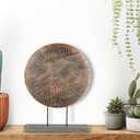 Farmhouse Table Sculpture Home Decor Statue Mandala Carved for Modern Home 10" x 14", Living Room, Fireplace Mantel Shelf, Table and Entryway Decor Stand (Design 6)