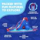 Sunny & Fun Deluxe Inflatable Water Slide Park & Splash Pool with Tunnel - Heavy-Duty for Outdoor Fun - Climbing Wall - Easy to Set Up & Inflate with Included Air Pump & Carrying Case, 17.1 x 12 x 6.9 feet