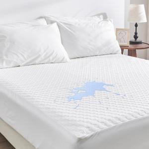 DOZ by SIJO Cooling Mattress Protector, 100% Lyocell Surface, 100% Waterproof, Noiseless, Cooling, 3D Air Fabric Breathable Bed Mattress Cover, 16 Inch Deep Pocket (Full)