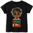 Kids Black History Shirt,Toddler Black History Month T-Shirt Boys Girls, African American Tee, 2-6T (Young King)
