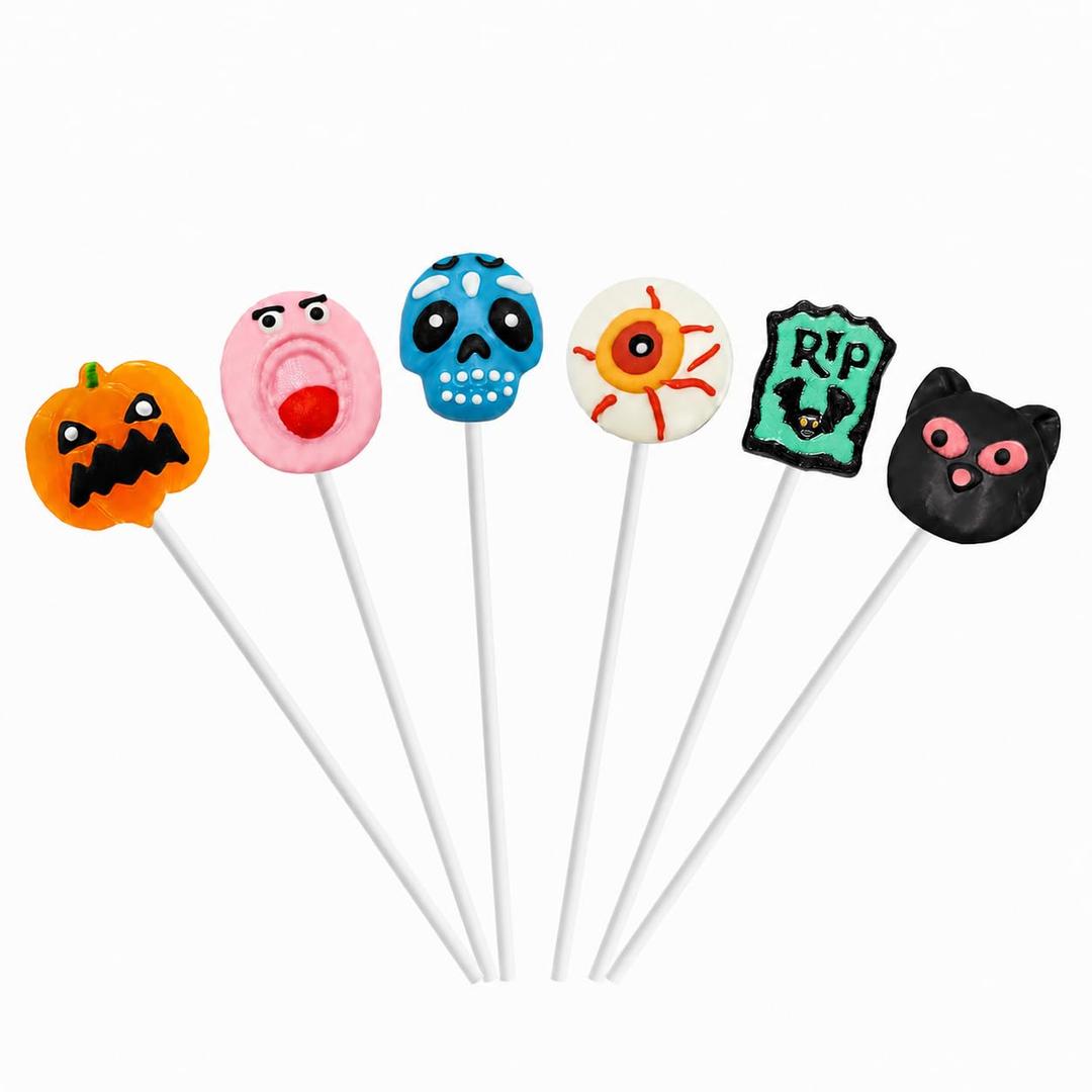 Fruidles Halloween Lollipop Suckers Candy, Spooky Candies, Great for Halloween Party Goody Bag Fillers, Individually Wrapped (12-Pack) (EXP 08/10/26)