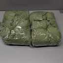 VitalCozy 100 Pcs Spandex Chair Sashes with Square Buckle Slider Stretch Chair Cover Band Universal Elastic Ties Straps Bows for Wedding Banquet Event Party Decoration(Sage Green)