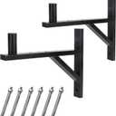 Heavy Duty Dual PA Speaker Wall Mount Brackets Supports up to 110lbs,PA Speaker Wall Stands Pair,Speaker Holder/Pole/Bar/Sound System Wall Mounting,DJ Truss Speaker Mounts(Black)