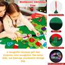 2 x Montessori Felt Christmas Tree for Toddlers, 3ft DIY Felt Christmas Tree Set, Including 32 Decorative Items and LED Lights  Suitable for bedrooms,Door Wall, Window Decor Hanging Decorations