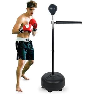 INNOLIFE Boxing Bar Height Adjustable Spinning Bar with Punching Bag Boxing Speed Trainer for Home Gym