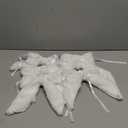 AIMUDI White Bows 7''9'' Christmas Bows for Gift Wrapping Faux Fur Present Bows Premade Bows for Christmas Trees Fireplaces Wreaths Staircases Crafts Home Outdoor Winter Decoration, 6 PCs