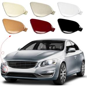 Front Bumper Tow Hook Cover Towing Eye Cap Fit for Volvo S60 S60L V60 2014 2015 2016 2017 2018 39820294 31323839 (Black, Right Passenger Side) Xinpinsai