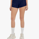 MCEDAR Women's Athletic Shorts for Gym Workout Shorts 2.5" Quick-Dry Lightweight Running Short with High Waisted Zip Pockets, 150 NAVY