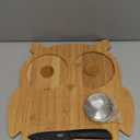 Owl-Shaped Wooden Charcuterie Board, 12" Cheese & Meat Platter, Large Serving Tray, Housewarming