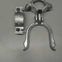 Chain Link Fence Gate Fork Latch - Commercial Heavy Duty - Malleable - Galvanized Gate Latch with Hole for Padlock (1-7/8" x 2-7/8")