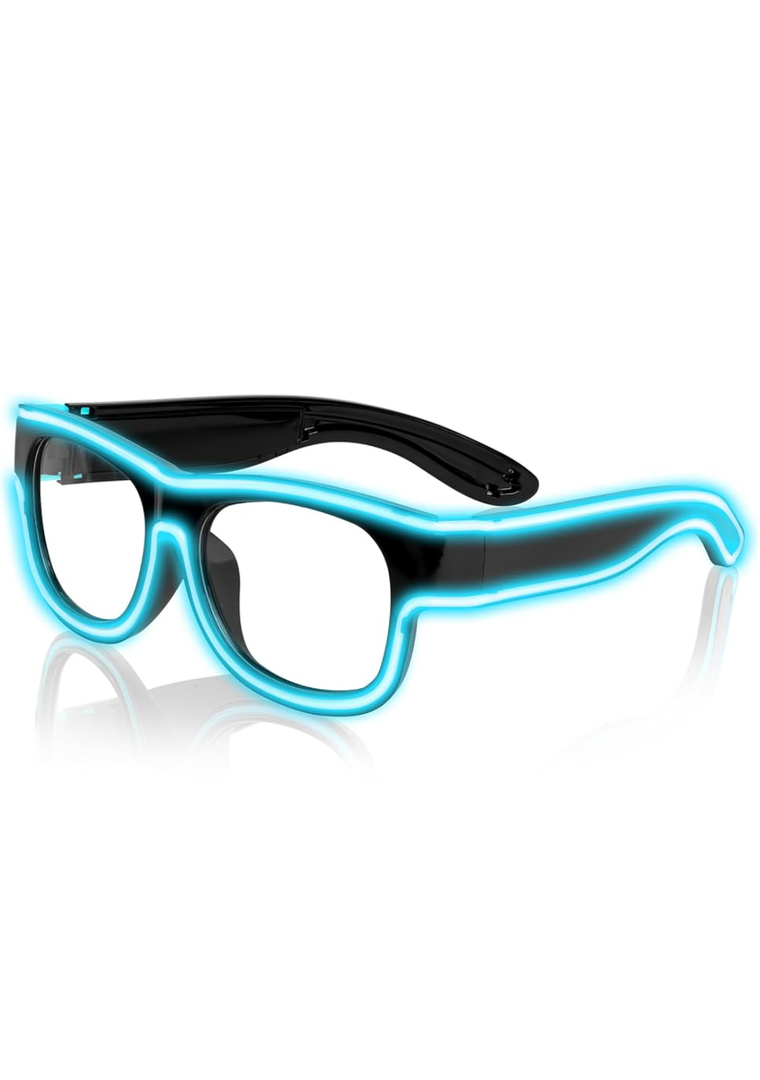Eli Glasses Wireless Light Up Glasses 3 Modes LED Luminous Glasses Glow in the Dark for Parties, DJ, EDM, Halloween, Christmas