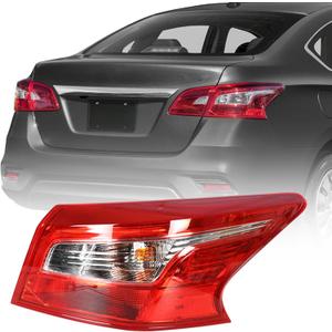 Tail Light Assembly OE Style Replacement for 2016-2018 Nissan Sentra, Replaces Tail Light Rear Brake Lamp Outer Right Passenger Side 265503YU0A NI2805108