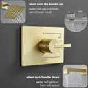 SOOOHOT Brushed Gold Shower Fixtues, Tub and Shower Faucet Set Combo with 6 Inch Gold Shower Head and Tub Spout, Gold Shower Head and Handle Set (Valve Included)