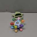 2 Pack Baby Teething Toys 0-6 6-12 Months, Multi-Functional Food Grade Silicone Baby Montessori Sensory Teether Toys & Teething Mittens, Soothing Chew Baby Toys for Newborn Infant Sucking Needs (Blue & Green)