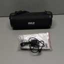 Pyle Wireless Portable Bluetooth Boombox Speaker – Rechargeable Music Barrel with AUX Input, USB/SD/MP3 Playback, FM Radio, 2.5" Tweeter – Loud Stereo Sound for Travel, Parties, Outdoors (PBMSPG3BK)