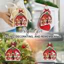 2 x Funny Horses Christmas Ornament 2025 - Farm Animal Ornaments for Christmas Tree, Horse Gifts for Farmers Women, Men, Wooden Farm Ornament for Family, Friends, Animal Lovers Gift Ideas